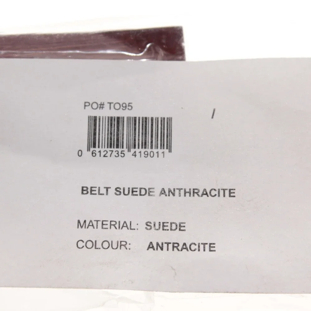 Di Bianco NWT Cut to Size Dress Belt In Solid Gray Suede Leather One Size